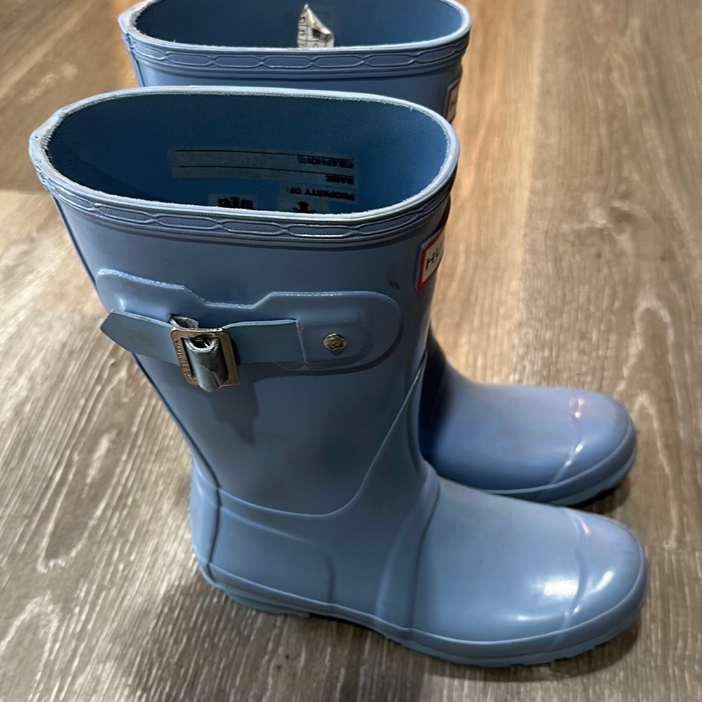 Hunter Kids Light Blue Rain Boots